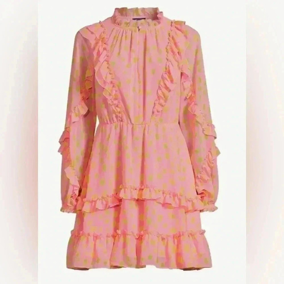 **NWT**Scoop Women's Long Sleeve Ruffle Mini Dress Size Small (4-6) - Picture 1 of 7